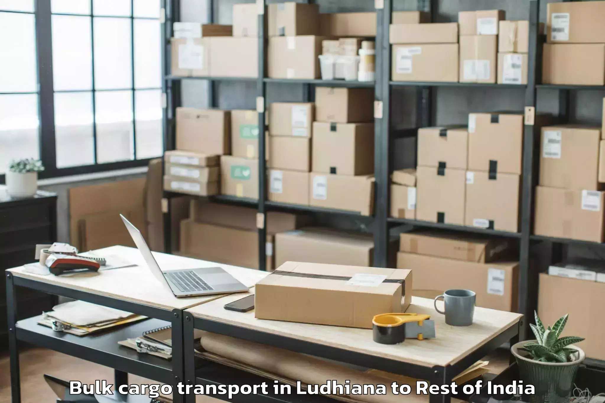 Reliable Ludhiana to Raghunathapally Bulk Cargo Transport